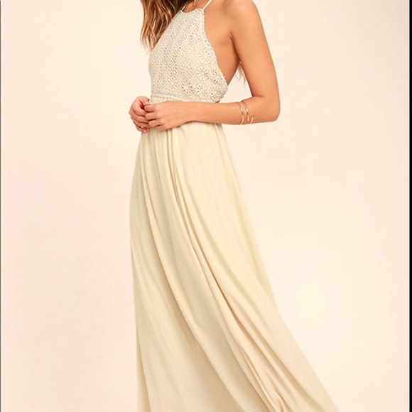 lulus beige dress